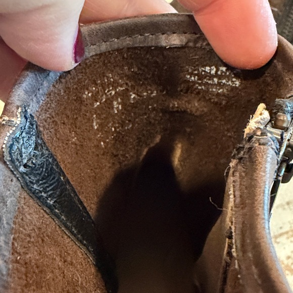 Frye Dark Brown Leather Buckle Boots - Picture 8 of 13